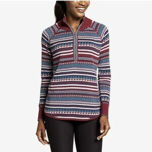 Eddie Bauer 'Engage' Quarter zip Fair Isle Sweater - Size XL